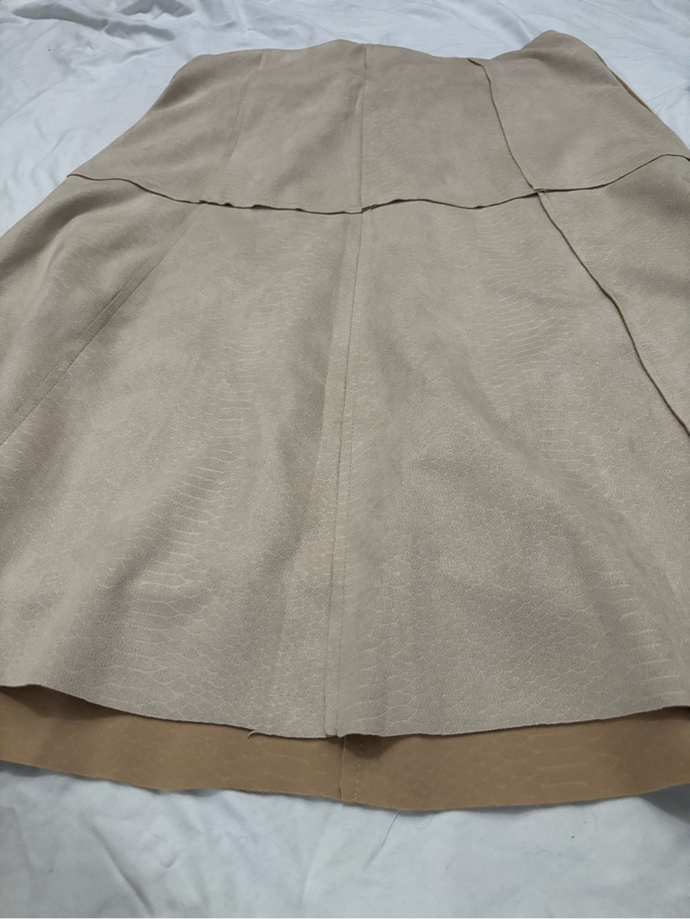 Beige A-Line Women's Skirt - Picture 4 of 6
